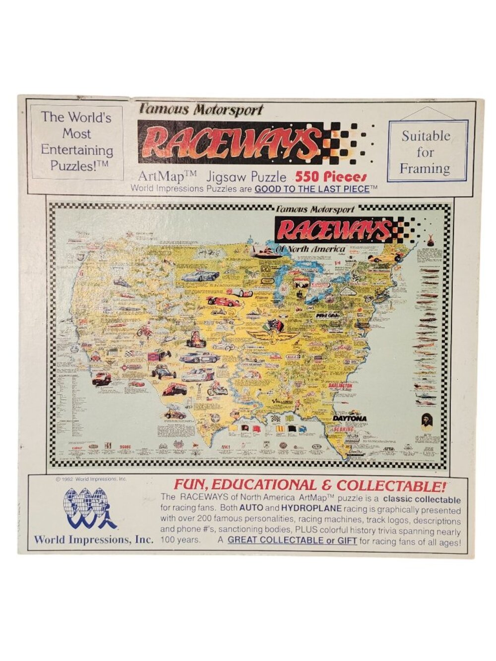 World Impressions Famous Motorsport Raceways ArtMap Jigsaw Puzzle 550 Pieces